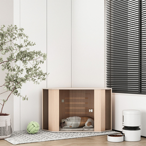 Factory <span class=keywords><strong>Dog</strong></span> Villa Casas de mascotas Muebles Interior Cat <span class=keywords><strong>Dog</strong></span> <span class=keywords><strong>House</strong></span> Muebles de Casa de perro prefabricados de madera - Product Image 6