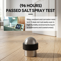 Butée de porte au sol élégante et insonorisante en acier inoxydable de qualité commerciale pour parquet