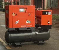 Compresseur d'air rotatif industriel à vis 7,5 kW 8 bars refroidi par air avec moteur et sécheur à entraînement direct