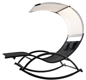 Chaise <span class=keywords><strong>de</strong></span> camping pour cour extérieure, parasol <span class=keywords><strong>de</strong></span> <span class=keywords><strong>jardin</strong></span>, chaise longue double, parasol double, <span class=keywords><strong>lit</strong></span> suspendu pour <span class=keywords><strong>2</strong></span> <span class=keywords><strong>personnes</strong></span> - Product Image 2