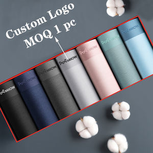 Boxer antibatterico personalizzato da <span class=keywords><strong>uomo</strong></span> in cotone traspirante senza cuciture Shorts sostenibili da metà altezza con Logo in vita per adulti - Product Image 1