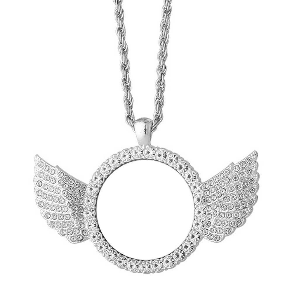 XL44   Silver angel wings