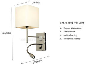 Zhongshan coperta di moda tessuto hotel E27 decor lato del letto luci oro HA CONDOTTO LA lampada <span class=keywords><strong>da</strong></span> <span class=keywords><strong>lettura</strong></span> <span class=keywords><strong>da</strong></span> <span class=keywords><strong>parete</strong></span> coperta moderna - Product Image 4