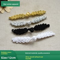 Bouton grenouille chinois en forme d'épi de blé, multicolore, fait main, attache à nœud pour Cheongsam, accessoires de couture décoratifs