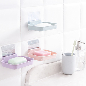 Porte-savon mural rectangulaire en PP, porte-savon drainable avec design visage souriant pour le rangement dans la salle de bain - Product Image 4