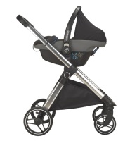 Poussette pour bébé auto-pliante avec repose-pieds réglable Caractéristiques de sécurité pour Maxi Cosi Siège de voiture Berceau Buggy autoportant
