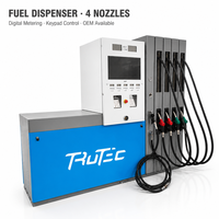 Dispensador de Combustible con Pantalla Digital, 4 Boquillas, Bomba de Gasolina y Diésel, Equipo de Llenado de Combustible para Gasolinera