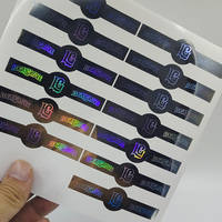 Conception personnalisée Forme Argent Couleur Hologramme Autocollant Anti-contrefaçon logo Impression Étiquettes