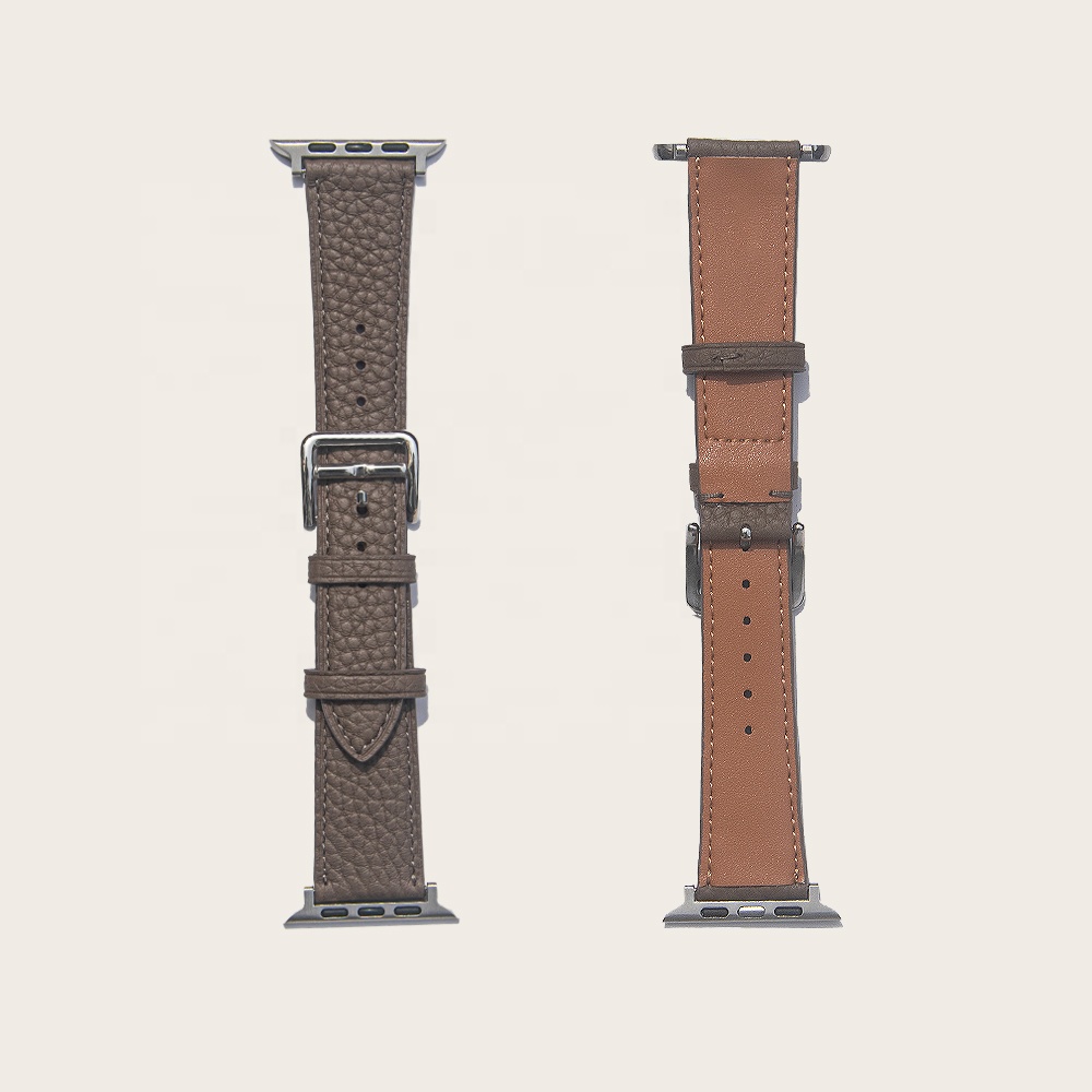 Hot Selling Custom Woman Watch Bands Genuine Pebble Leather Strap for Apple Watch Accessories Blanket Watchband