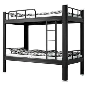 Iron double decker twin over full used bunk platform bed design for children kids and adults prices