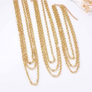 Collier multicouche pour femmes à la mode en alliage multi-chaînes de luxe léger exagéré - Product Image 5