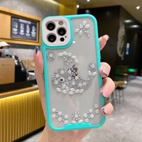 Coque arrière transparente en PC multicolore pour iPhone 12 13 14 15 16 17 18 Pro Max – Accessoire de téléphone portable du fournisseur d'origine