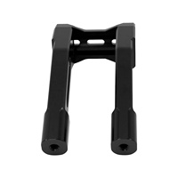Abrazadera de elevadores de manillar de motocicleta de 10 pulgadas negra para Harley Touring Sportster Dyna Softail Electra Glide FXDB