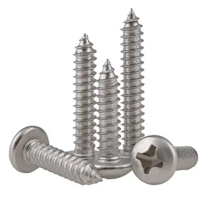 High strength din 7981 stainless steel self tapping truss head hex socket head cap self tapping screw bolts for wood