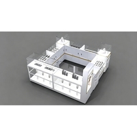 Vitrine de présentation minimaliste entièrement blanche pour bijouterie, fabrication sur mesure ODM/OEM, conception complète de magasin, solution de vitrine tout-en-un