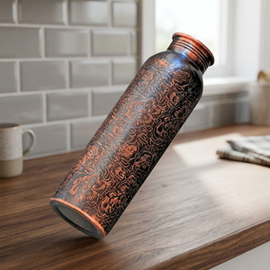 ขวดน้ำทองแดง ดีไซน์แบบจีนโบราณ พกพาสะดวก พร้อมฝาปิด - Product Image 5