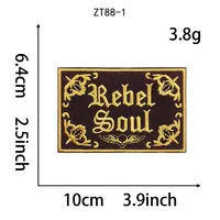 Patchs thermocollants brodés en forme de lettres 'Dark Gothic Freedom Spirit' pour sweats à capuche et chapeaux