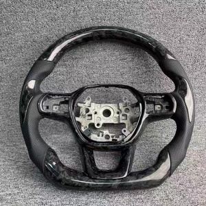 Volante de Fibra de Carbono Forjado con Costuras Personalizadas, para <span class=keywords><strong>Honda</strong></span> <span class=keywords><strong>Civic</strong></span>, Volante de Cuero, Venta Caliente, Suministro de Fábrica - Product Image 1