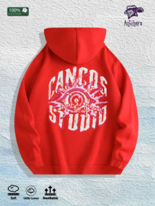 Sudadera con Capucha Gráfica CANCOS STUDIO 100% Algodón, Almacén en EE. UU., 7 Colores - Product Image 2