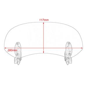 Déflecteur <span class=keywords><strong>de</strong></span> <span class=keywords><strong>pare</strong></span>-<span class=keywords><strong>brise</strong></span> <span class=keywords><strong>de</strong></span> <span class=keywords><strong>moto</strong></span> Fumée/Clair <span class=keywords><strong>Extension</strong></span> <span class=keywords><strong>de</strong></span> <span class=keywords><strong>pare</strong></span>-<span class=keywords><strong>brise</strong></span> réglable Universel pour KAWASAKI pour Honda pour BMW pour Harley - Product Image 4