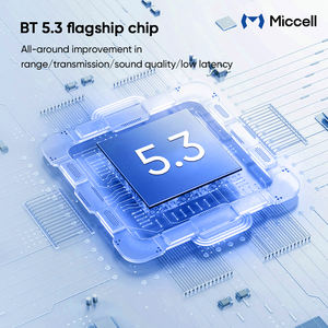 Écouteurs sans fil Miccell BH113 BT 5.3 JL LED avec pilote de 13 mm, longue durée de vie, étanches IPX5, contrôle tactile, semi-intra-auriculaires pour le <span class=keywords><strong>sport</strong></span> - Product Image 2