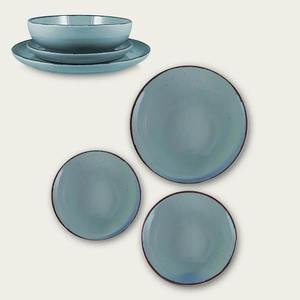 Assiette à dessert en porcelaine TIERRA LINE DIAM. 21CM MUD - Product Image 1