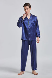 <span class=keywords><strong>Pantaloncini</strong></span> <span class=keywords><strong>pigiama</strong></span> da <span class=keywords><strong>uomo</strong></span> in seta 100% Set <span class=keywords><strong>pigiama</strong></span> in seta lavabile in <span class=keywords><strong>pigiama</strong></span> - Product Image 3