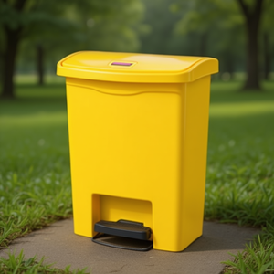 Pattumiera a Pedale in Resina Gialla 30 L - Product Image 3