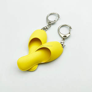 Porte-clés personnalisé en PVC 3D avec logo sur mesure, <span class=keywords><strong>mini</strong></span>-chaussures, pantoufles mignonnes, sandales, breloque de sac pour cadeau promotionnel ou événementiel - Product Image 3