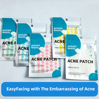 AUSLKA Beauty Patchs Hydrocolloïdes Étoile Authentiques pour l'Acné, Patchs Invisibles pour Boutons et Imperfections, Marque Privée pour Tous Types de Peau