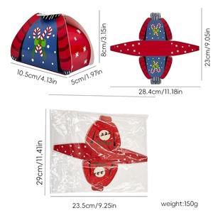 Boîtes cadeaux de Noël portables en forme de pull pour la vente en gros, idéales pour le nougat, les chaussettes, les pâtisseries et le chocolat – Emballage de rangement - Product Image 2