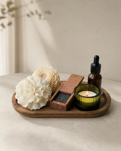 Set de Decoración para Habitaciones con Difusor de Piedra Volcánica, Flor Sola y Vela de Té - Product Image 6