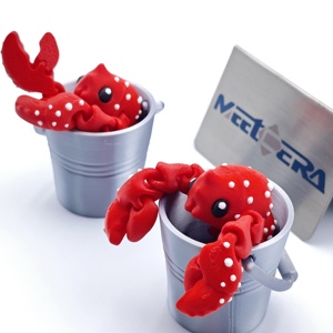 Porte-clés en forme d'écrevisse imprimé en 3D, petit cadeau pour enfants, produit de services de fabrication - Product Image 4