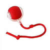 Jouet intelligent pour chat, balle à déplacement automatique, rechargeable par USB, interactif avec lumière LED, silicone de qualité alimentaire pour le jeu des animaux de compagnie
