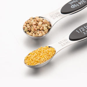 ステンレス製13点セット丸型計量カップ＆スプーンセット多用途ベーキングツール家庭用キッチン調味料＆塩スプーン - Product Image 2