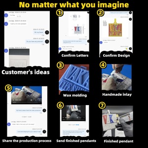 Ciondolo Personalizzato Hip Hop con Qualsiasi Logo, <span class=keywords><strong>Immagine</strong></span> o Design, Gioiello in Moissanite con Design Digitale 3D CAD Premium Fatto a Mano - Product Image 4