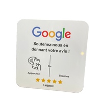 Tarjeta con Código QR para Reseñas de Google, Etiqueta NFC, Placas NFC para Reseñas de Google, Adhesivo NFC para Negocios, Vidrio, Pared/Vitrina/Mesa