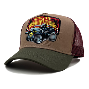 Gorra de béisbol de malla tipo camionero unisex con bordado de coche y árbol de coco, estilo veraniego, para parejas, de comercio exterior - Product Image 3