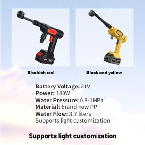 Pistola de Lavado de Autos de Alta Presión con Doble Batería, Nuevo Diseño, Limpieza Eficiente para Lavado de Autos, Hecha de Metal, Plástico, Acero y PP - Product Image 3
