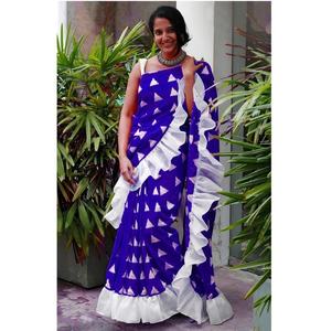 Las mujeres indias de último diseño usan Sari de trabajo de piedra pesada con hermosa blusa precio al por mayor en Alphanumero Corporation ApparelGarment - Product Image 4