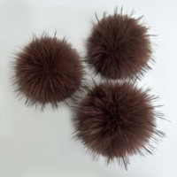 Pompons en fausse fourrure de raton laveur/renard personnalisés pour vêtements, chaussures, chapeaux - DIY Quatre Saisons 12cm 15cm, boules de pompon moelleuses et accessoires en peluche