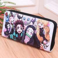 Dompet kartu kulit PU Iblis kartun lucu grosir dompet koin anak tas uang telepon antihilang dengan ritsleting hadiah anak laki-laki