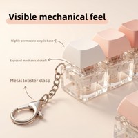 Porte-clés mécanique avec éclairage, jouet de décompression, clavier à pression, jouet sensoriel pour doigts, porte-clés clavier