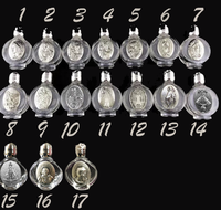 Médaille de la croix catholique chrétienne en relief 5ml bouteilles en verre d'eau bénite jésus vierge marie michel benoît métal plaqué or argent