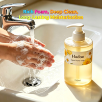 Savon liquide pour les mains écologique de marque OEM, 500 ml, parfum floral, impression sérigraphique, pour enfants et adultes