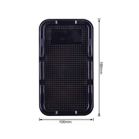Tapis antidérapant double compartiment en PU pour tableau de bord de voiture, support de téléphone résistant à l'usure, tapis de rangement pour console centrale de voiture pour petits objets