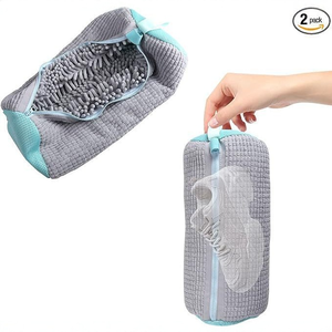 Sac de lavage pour baskets en chenille réutilisable de 270 g, sac de nettoyage à fermeture éclair pour la maison, pour le lavage et la sécheuse - Product Image 6