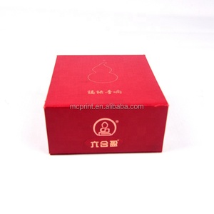 Handmade book shaped <strong>gold</strong> logo jewelry gift cardboard paper red packaging <strong>box</strong> with magnet - Product Image 2