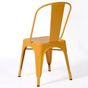 Sillas de Comedor Metálicas Industriales Apilables al por Mayor para Restaurantes, Bistrós, Cafeterías, Bares y Exteriores (Estilo Europeo/Reino Unido) - Product Image 5