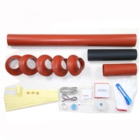 Kit de terminaison thermorétractable 36KV 3 conducteurs intérieur/extérieur avec matériau PE réticulé par rayonnement pour connexion de câbles